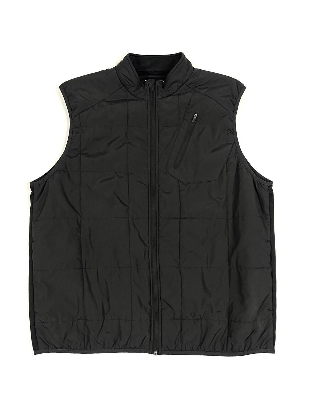 PGA TOUR Men's Black Quilted Full Zip Golf Vest Size XL Lightweight